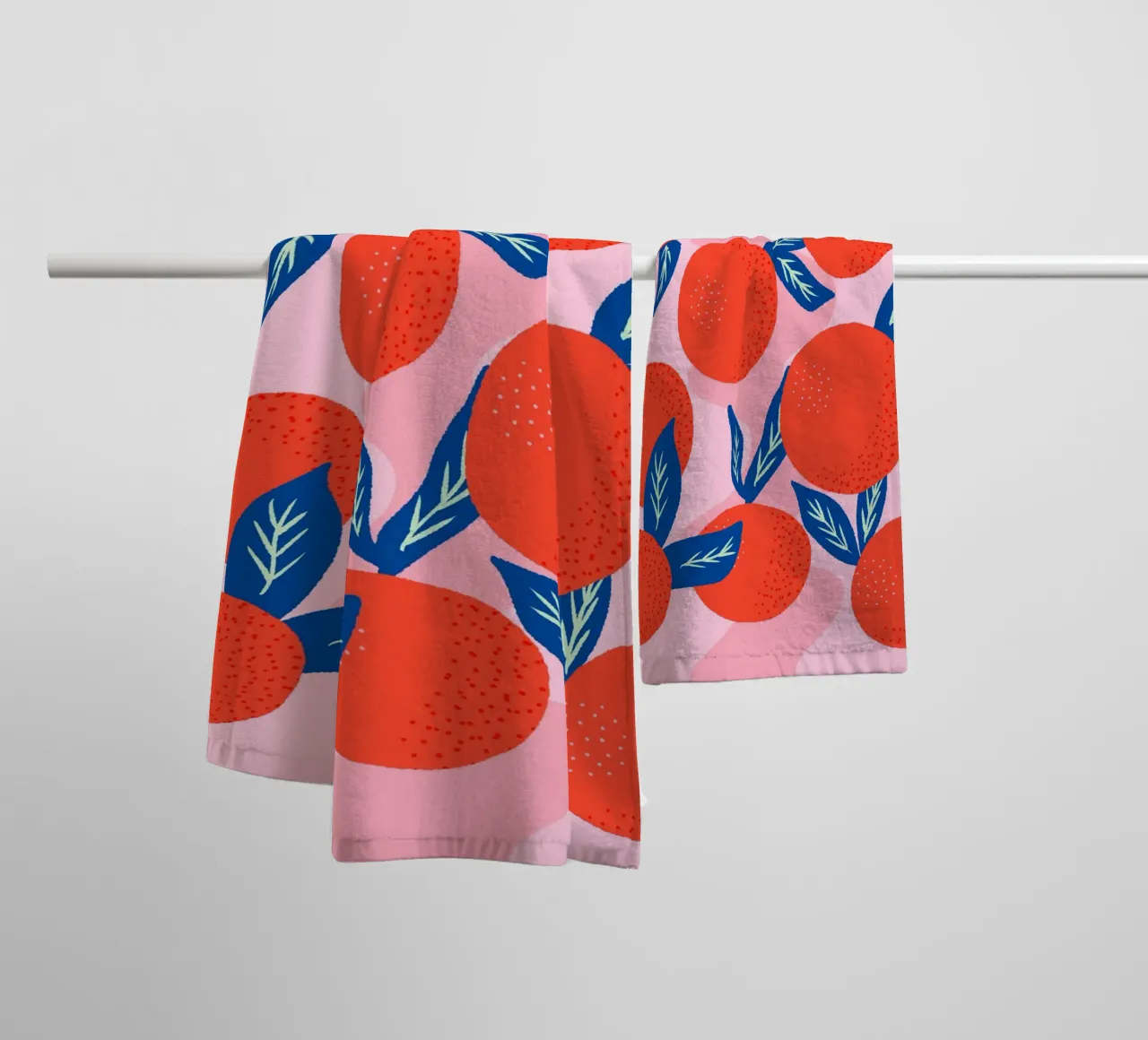 Mandarini colorati asciugamano da bagno da Wackapacka