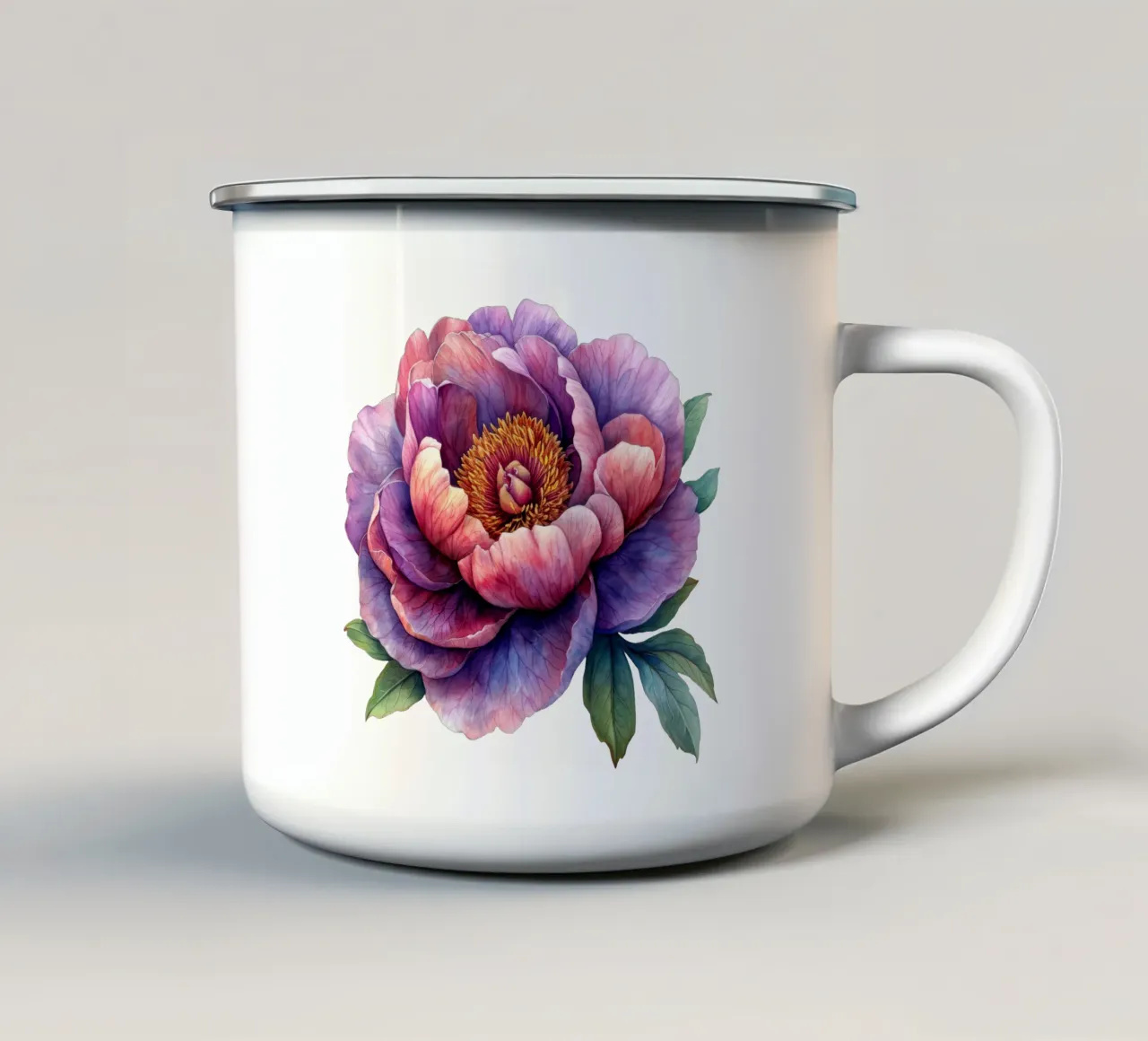 Fiore di peonia tazza in smalto da Bold Blooms