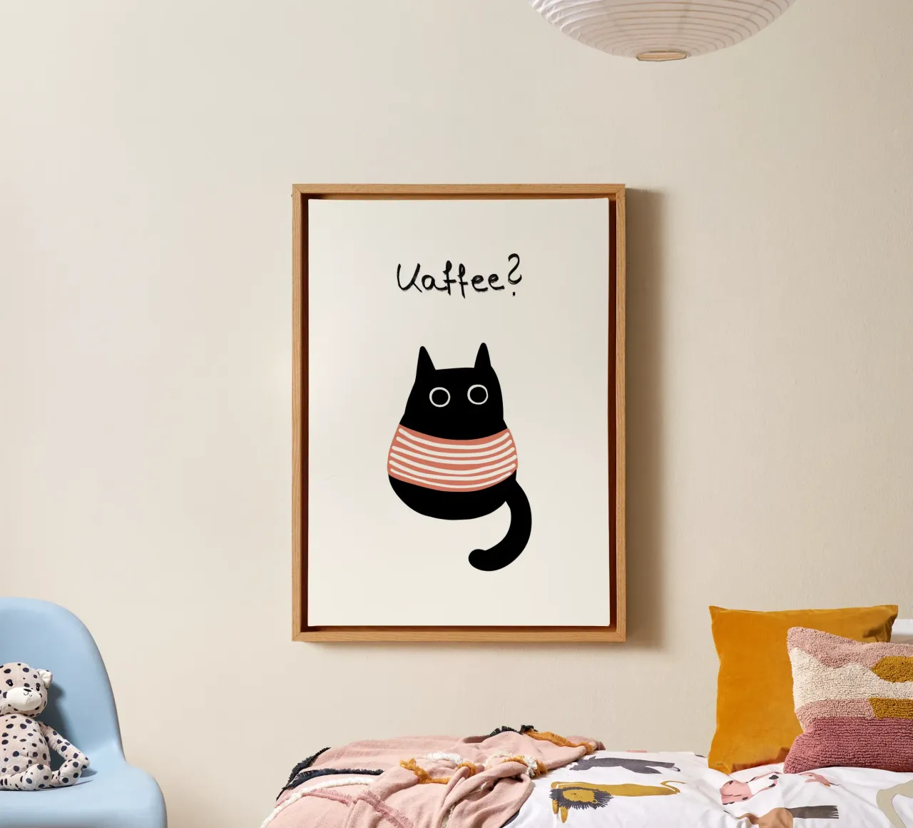 Kaffee - Katze tela con Cornice a cassetta da BAINAI
