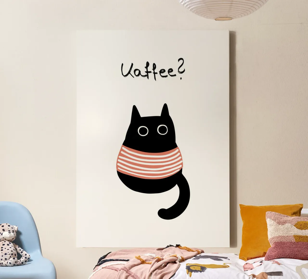 Kaffee - Katze tela con Cornice a cassetta da BAINAI