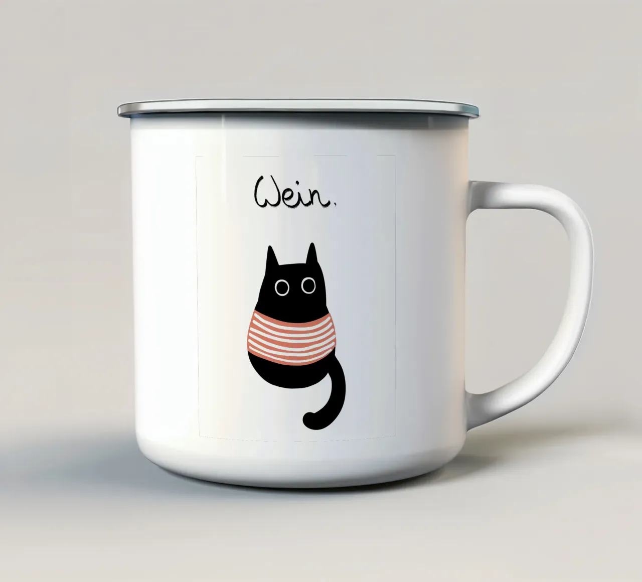 Katze - Wein tazza in smalto da BAINAI
