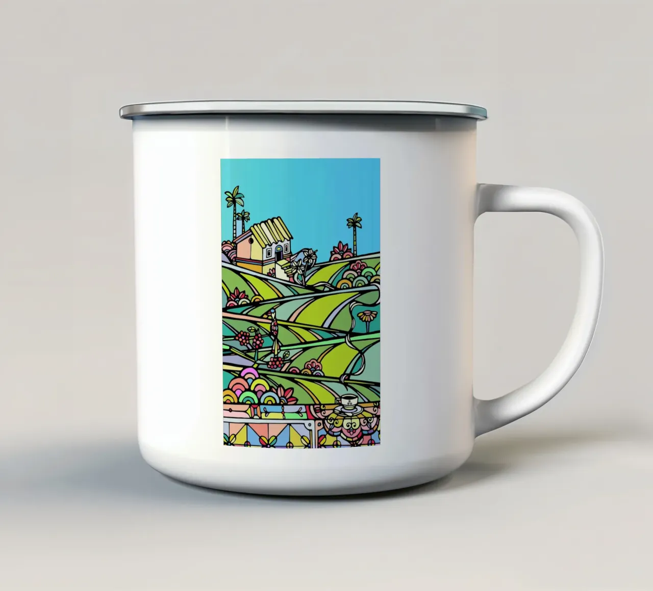 Farm Coffee tazza in smalto da Ninhol