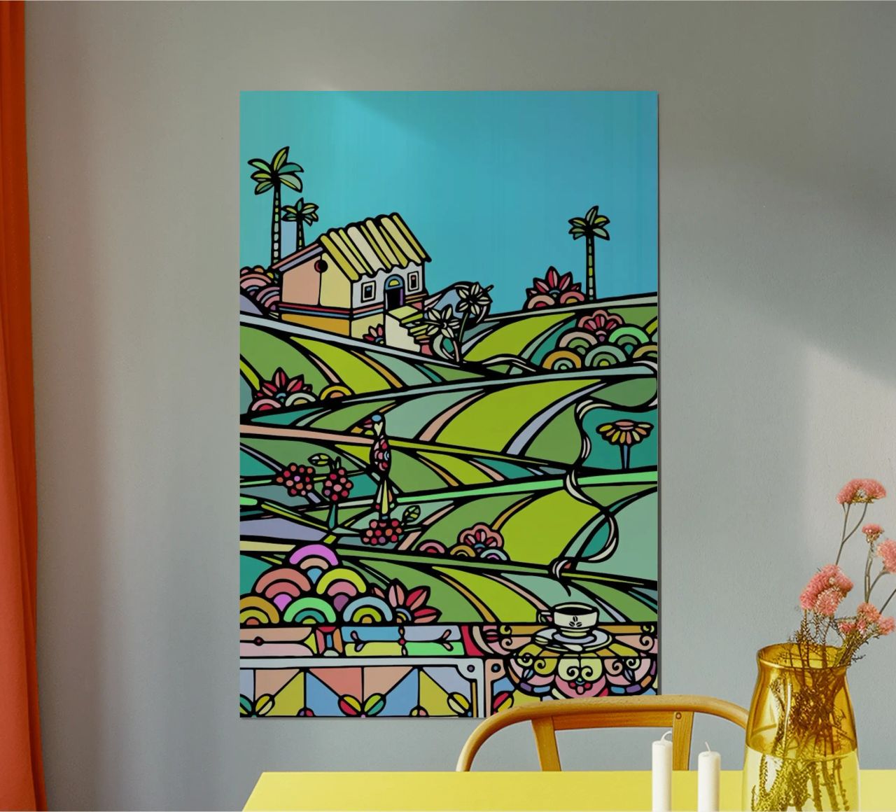 Farm Coffee Poster von Ninhol