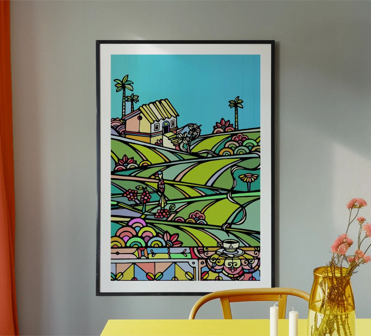 Farm Coffee Poster von Ninhol