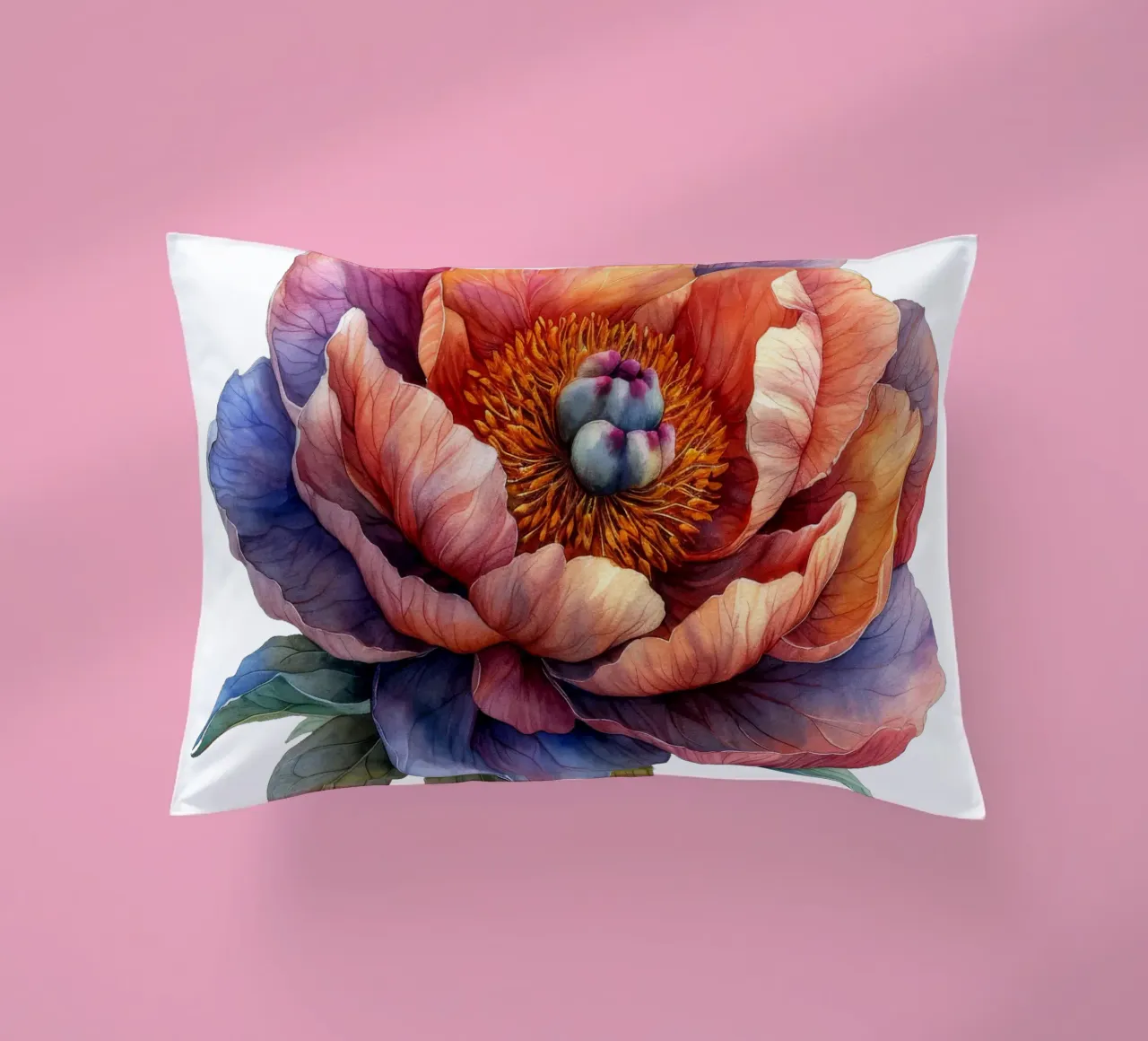 Fiore di peonia cuscino da Bold Blooms
