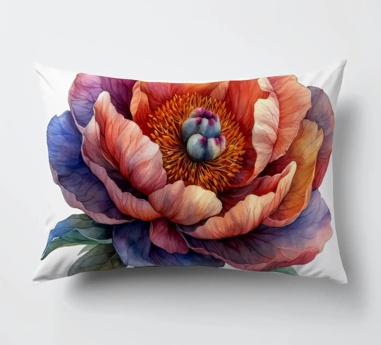 Fiore di peonia cuscino da Bold Blooms