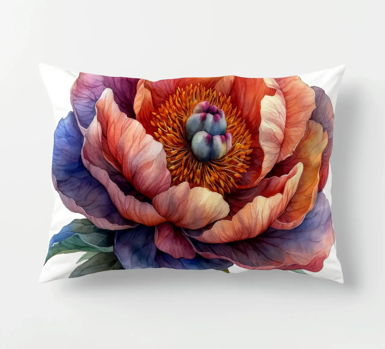 Fiore di peonia cuscino da Bold Blooms
