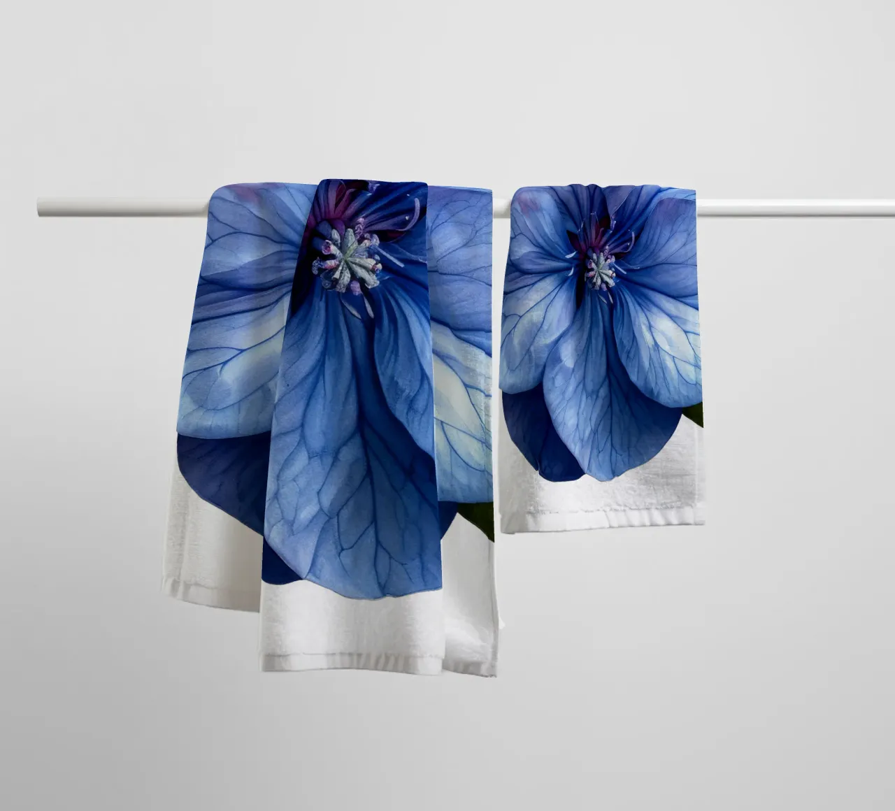 Periwinkle Flower towel by Bold Blooms