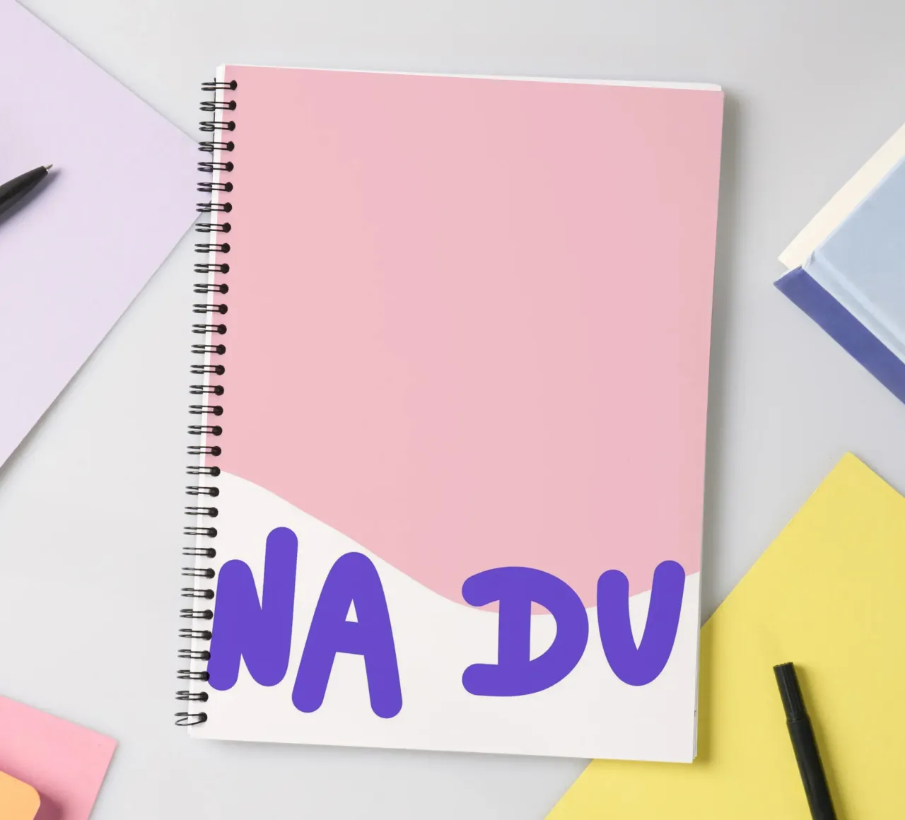 Na du Rosa spiral notebook by BAINAI QUOTES