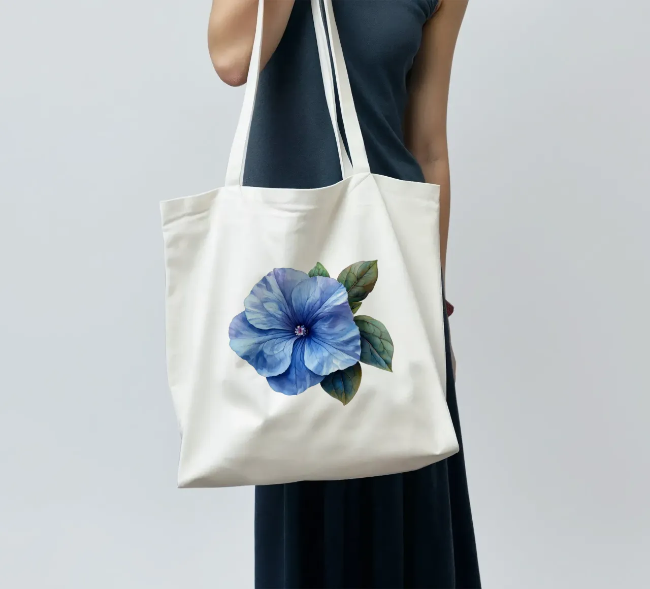 Periwinkle Flower tote bag by Bold Blooms