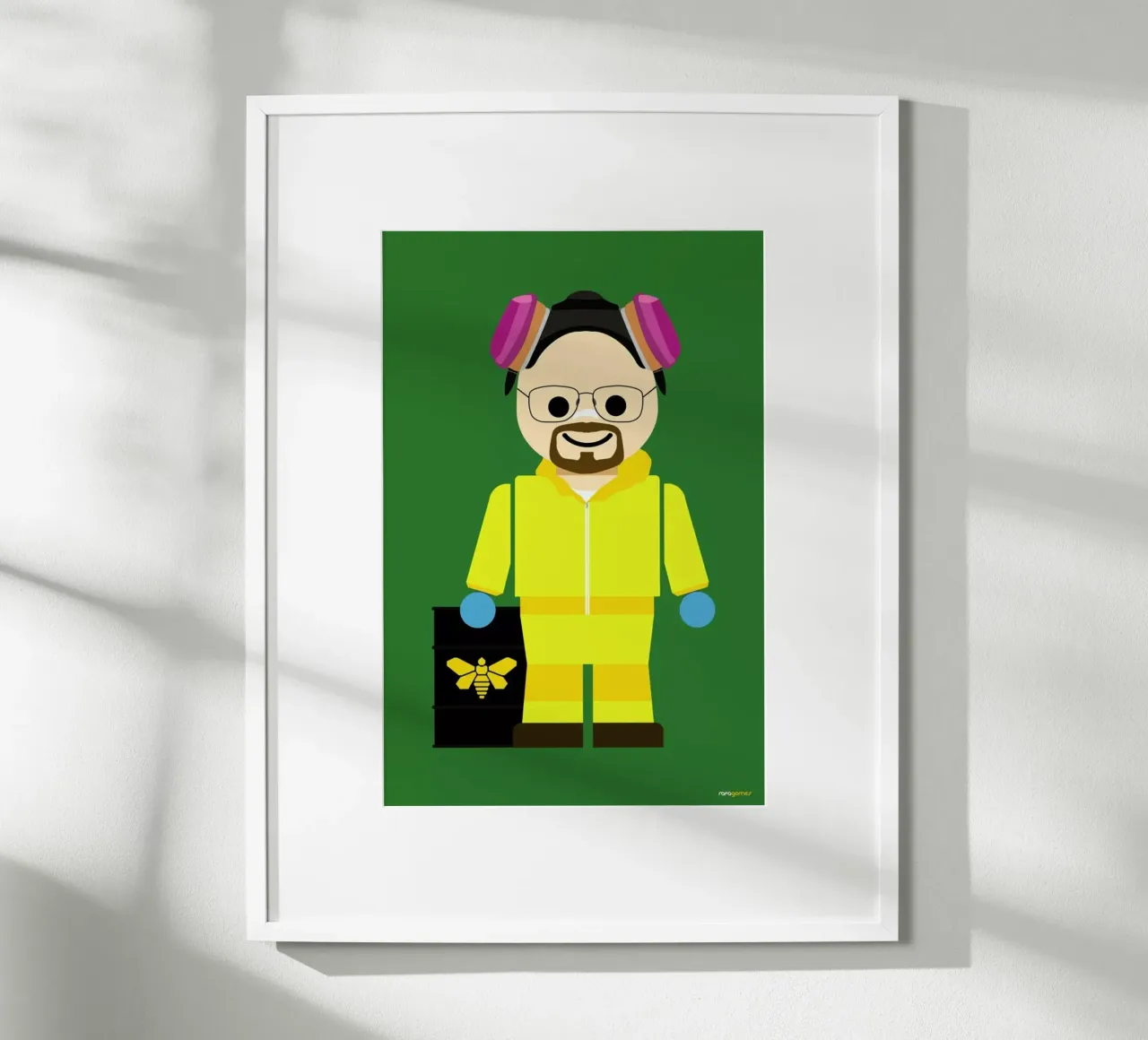 Walter White Heisenberg Toy poster con marco de madera de Rafa Gomes