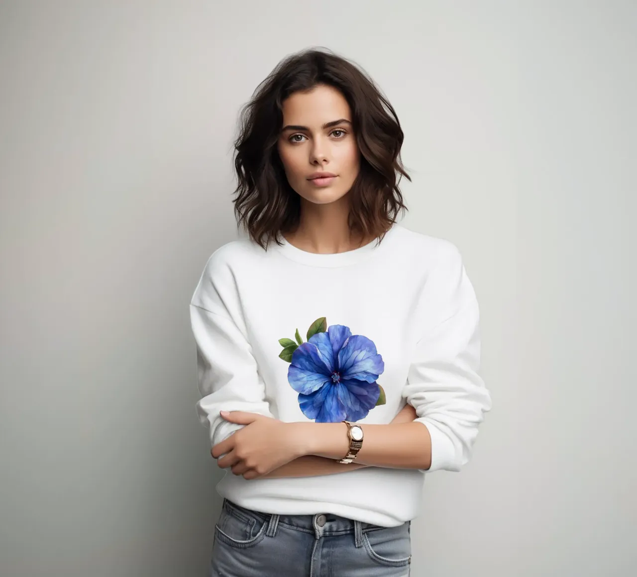 Fiore di pervinca felpa da Bold Blooms