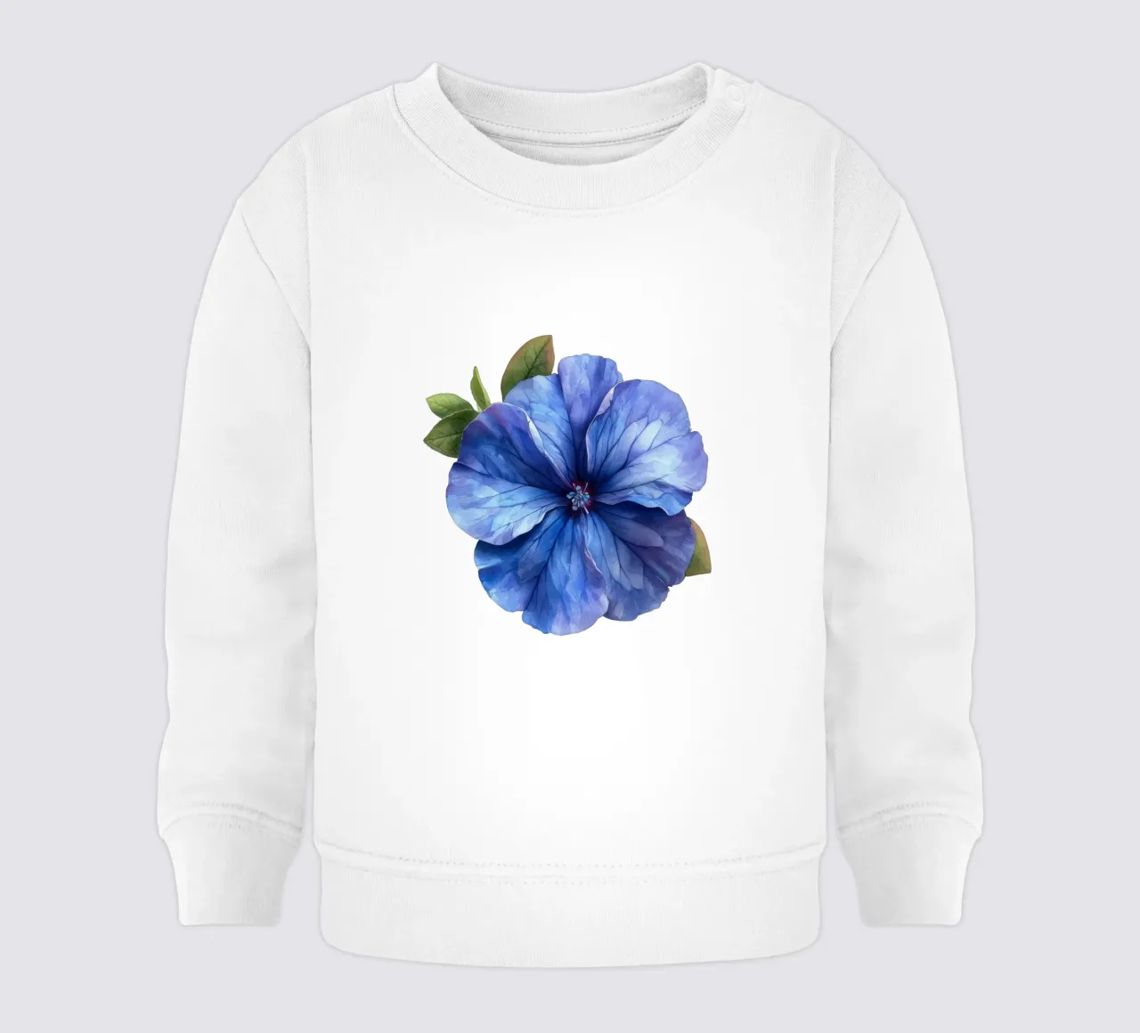 Fiore di pervinca felpa neonato da Bold Blooms