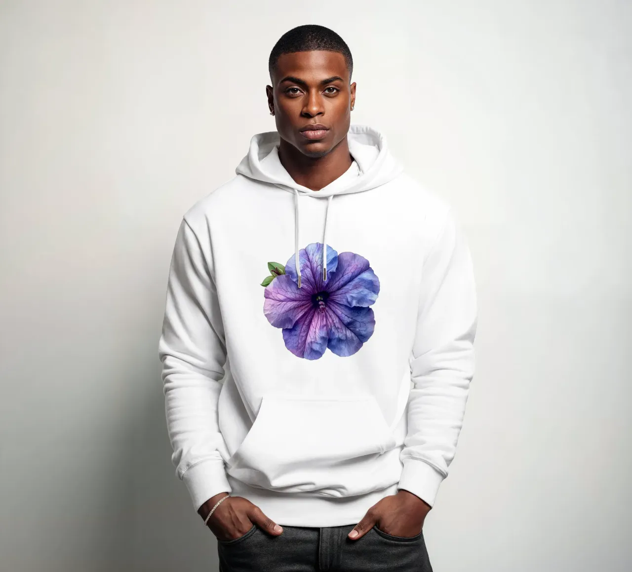 Fiore di petunia felpa con cappuccio da Bold Blooms