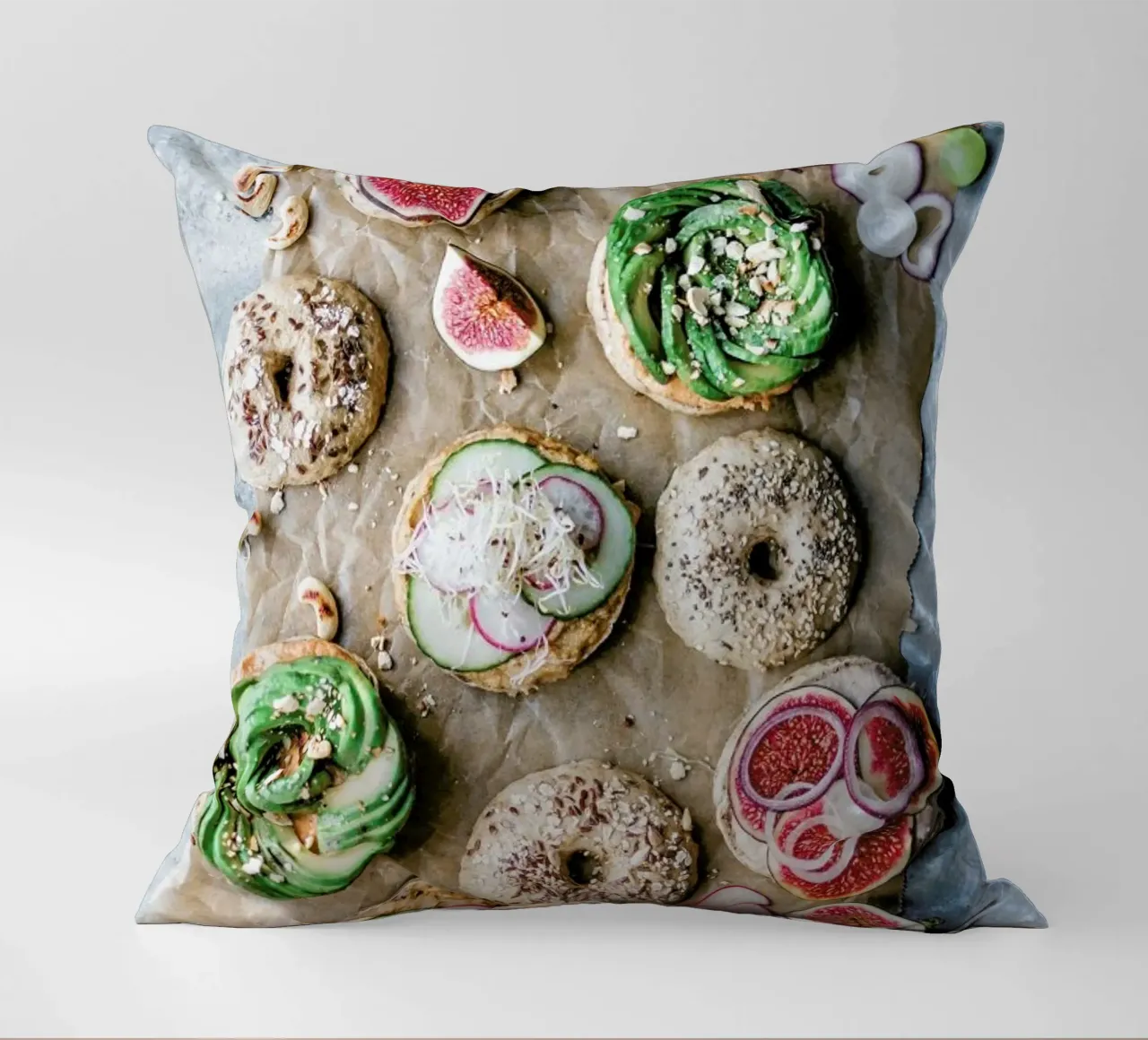 Bagel Brunch cuscino da Eat this