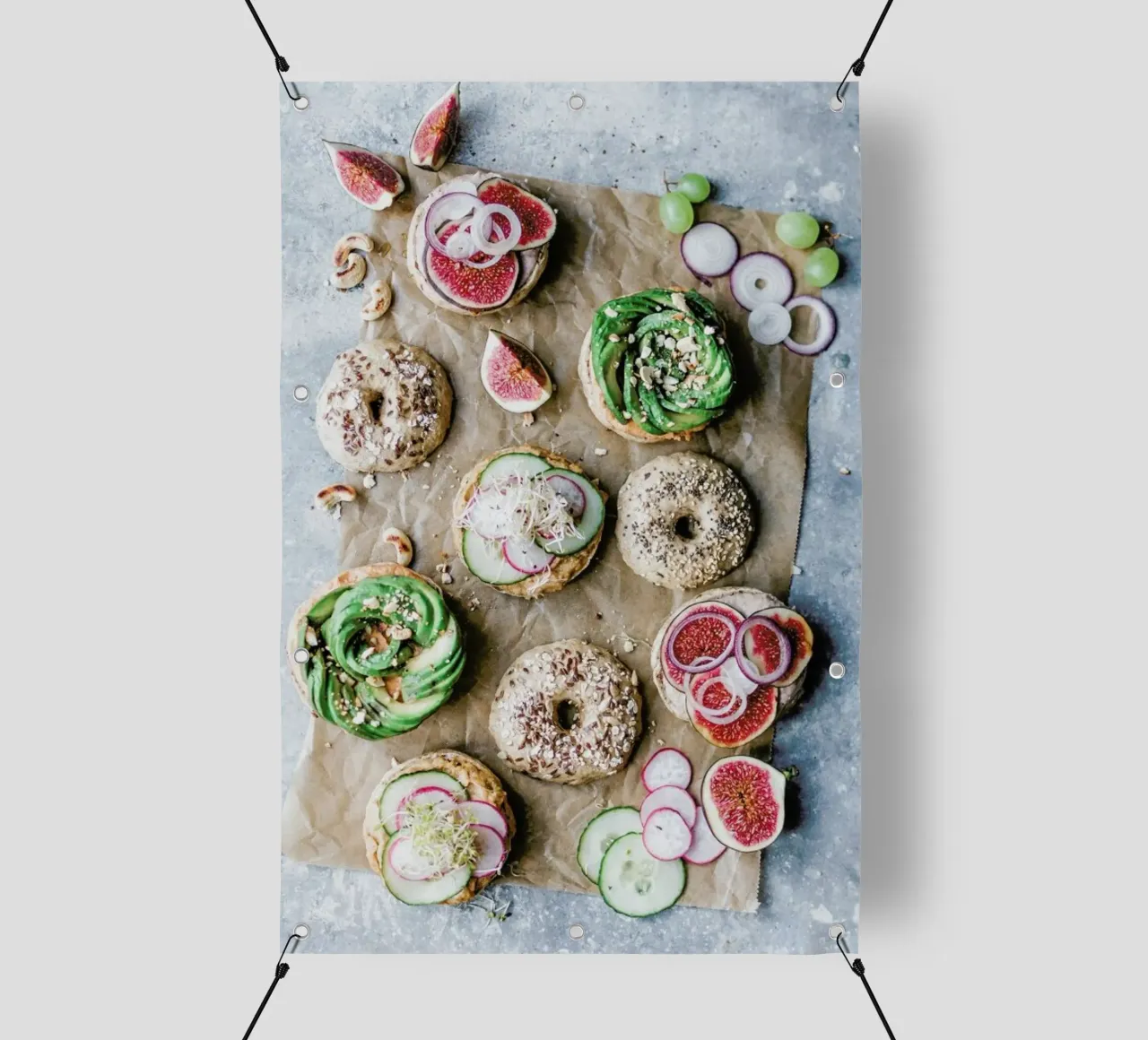 Bagel Brunch telo in pvc da Eat this