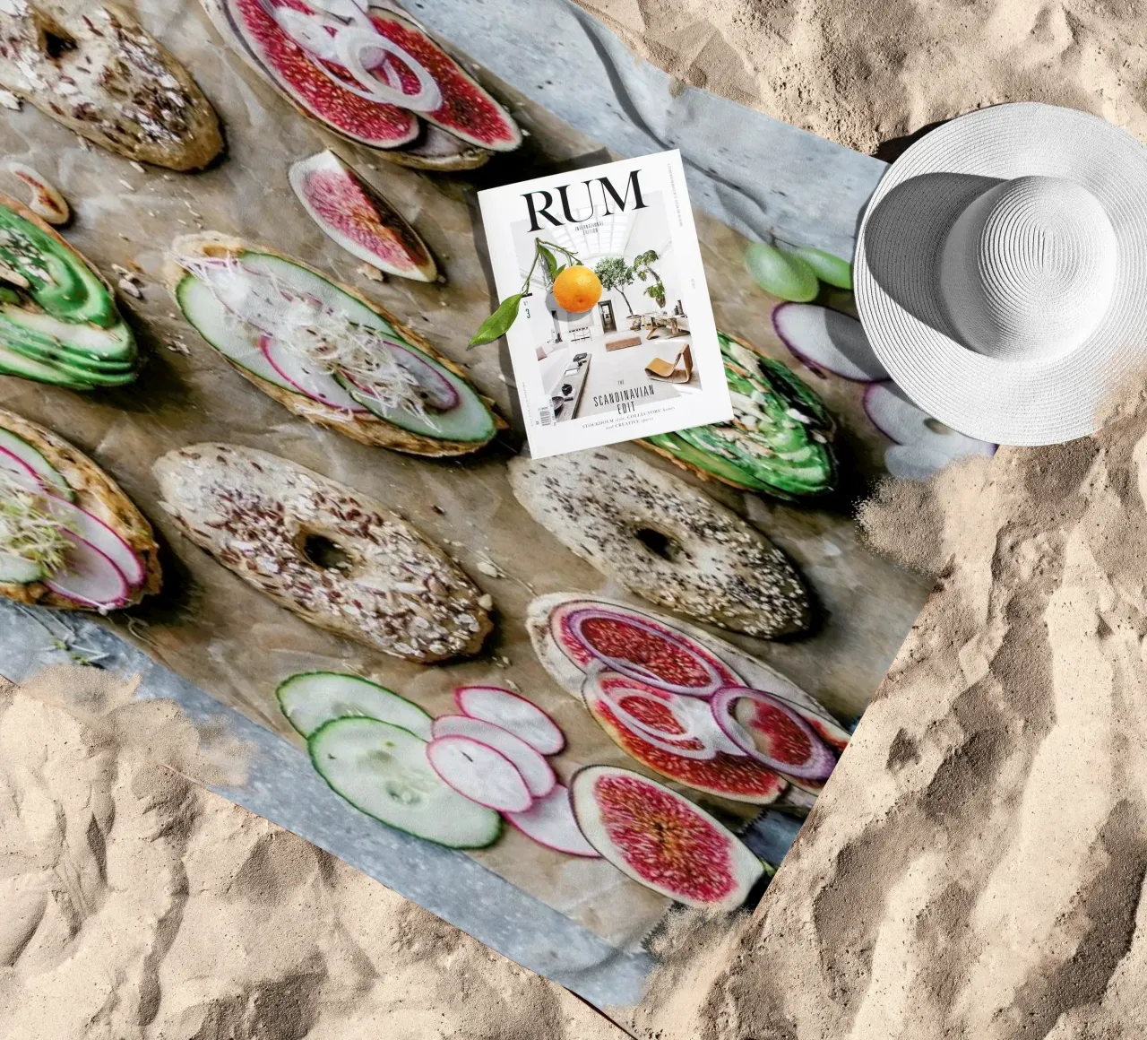Bagel Brunch Strandtuch von Eat this