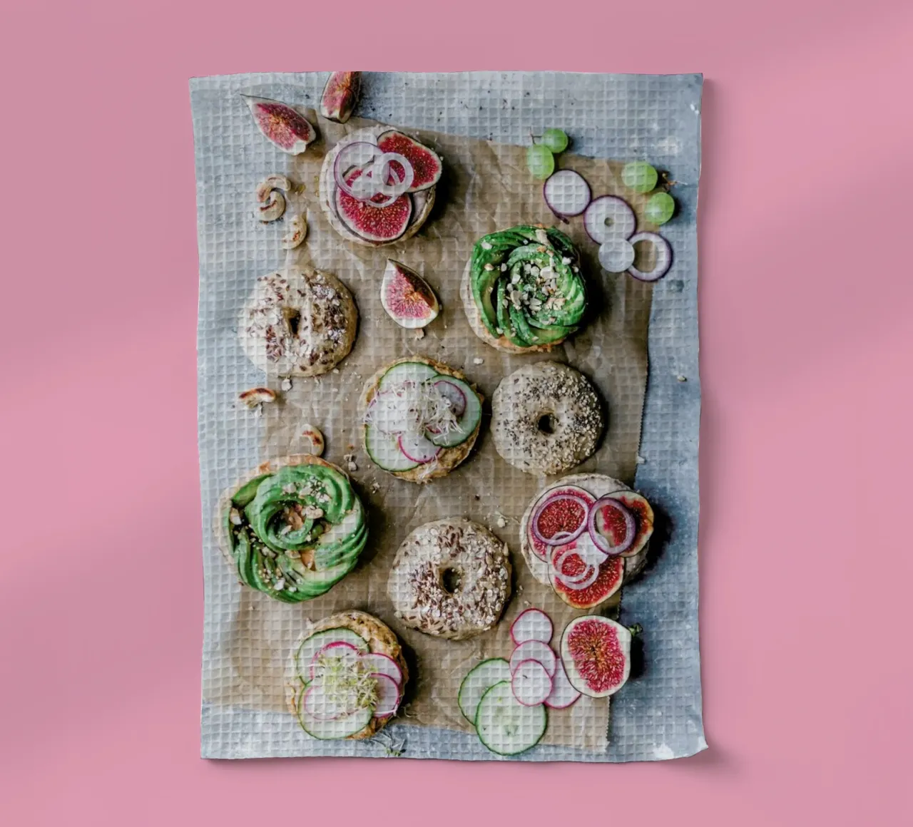Bagel Brunch canovaccio da cucina da Eat this