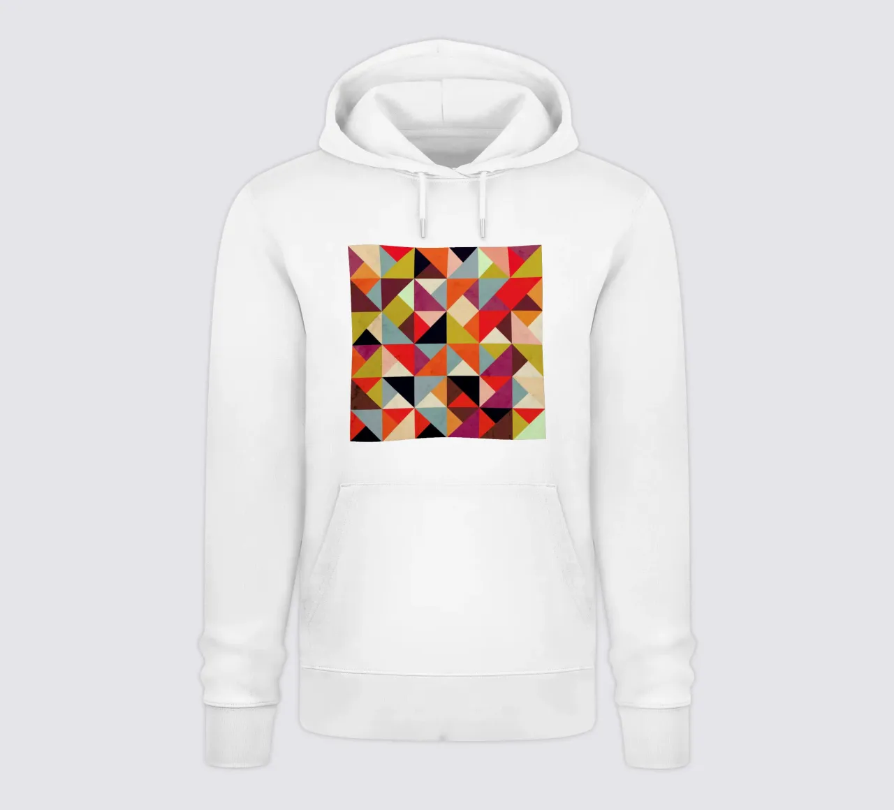 Bright Geometric Happy Pattern felpa con cappuccio da Tobe Fonseca