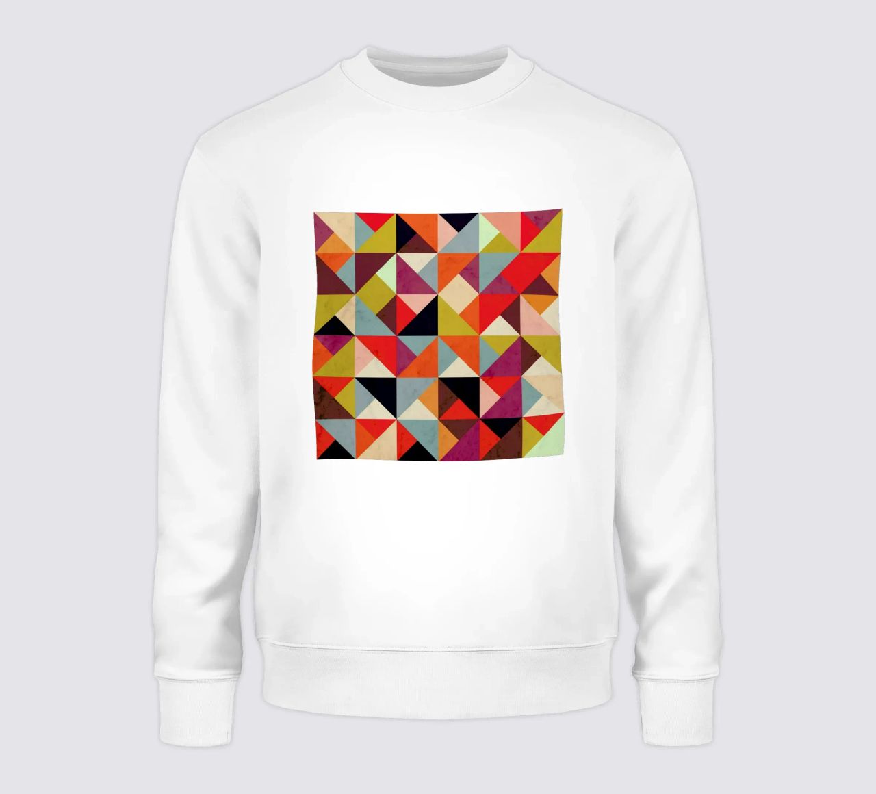 Bright Geometric Happy Pattern sweatshirt by Tobe Fonseca