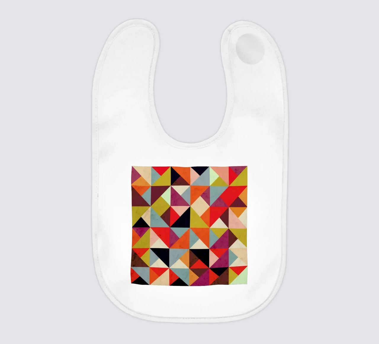 Bright Geometric Happy Pattern bavaglino da Tobe Fonseca