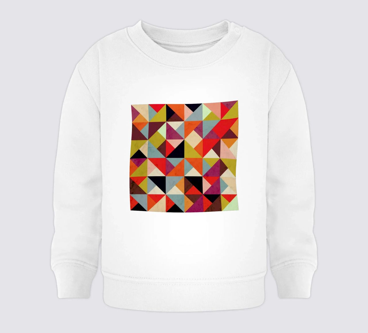 Bright Geometric Happy Pattern felpa neonato da Tobe Fonseca