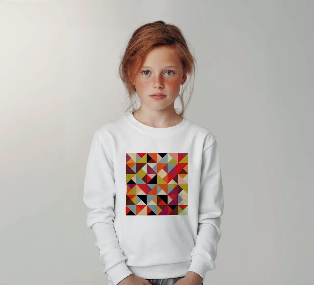 Bright Geometric Happy Pattern felpa bambino da Tobe Fonseca
