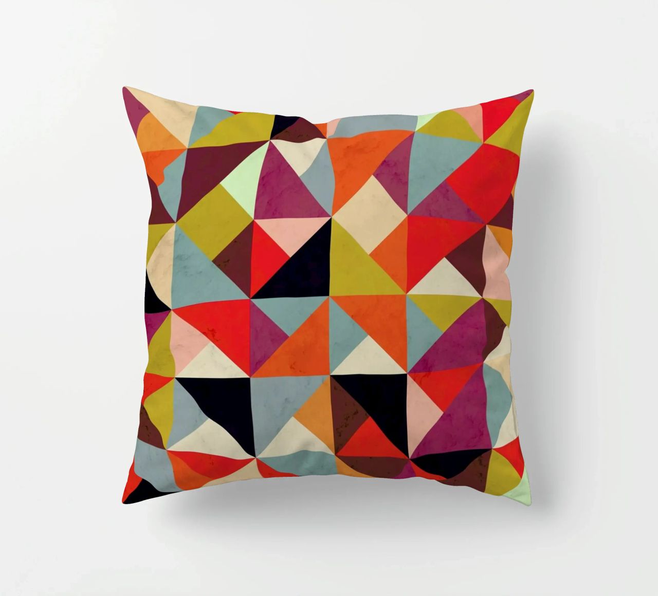 Bright Geometric Happy Pattern cuscino da Tobe Fonseca