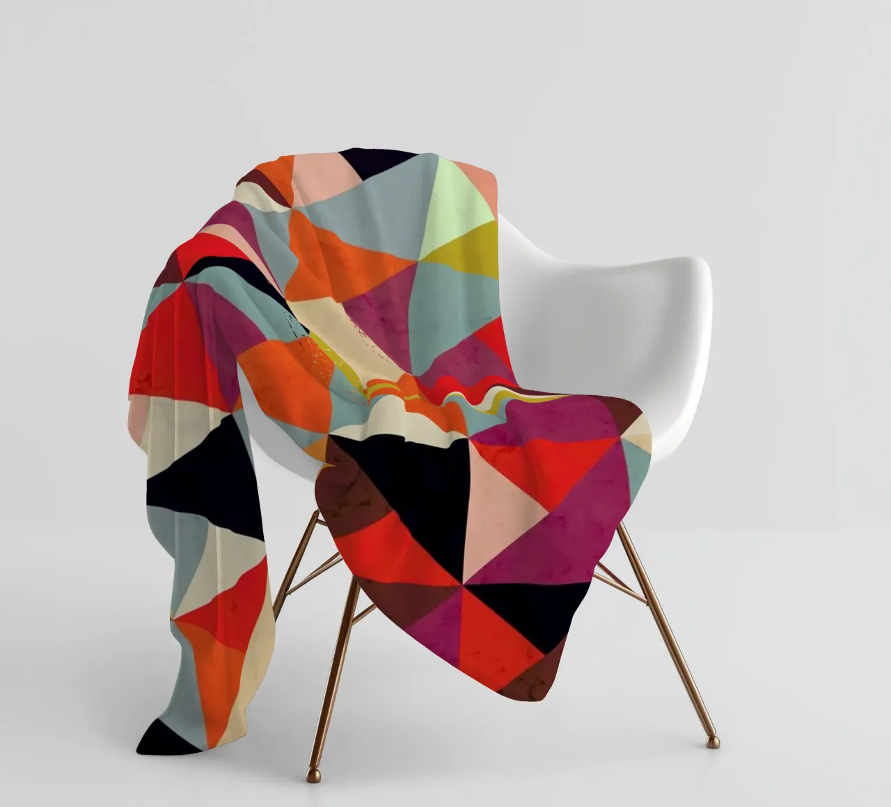 Bright Geometric Happy Pattern coperta in pile da Tobe Fonseca