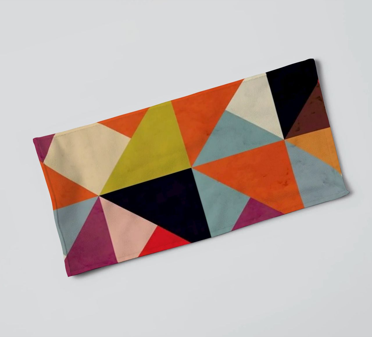 Bright Geometric Happy Pattern towel by Tobe Fonseca