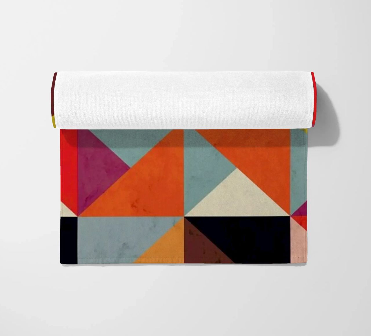 Bright Geometric Happy Pattern beach towel by Tobe Fonseca