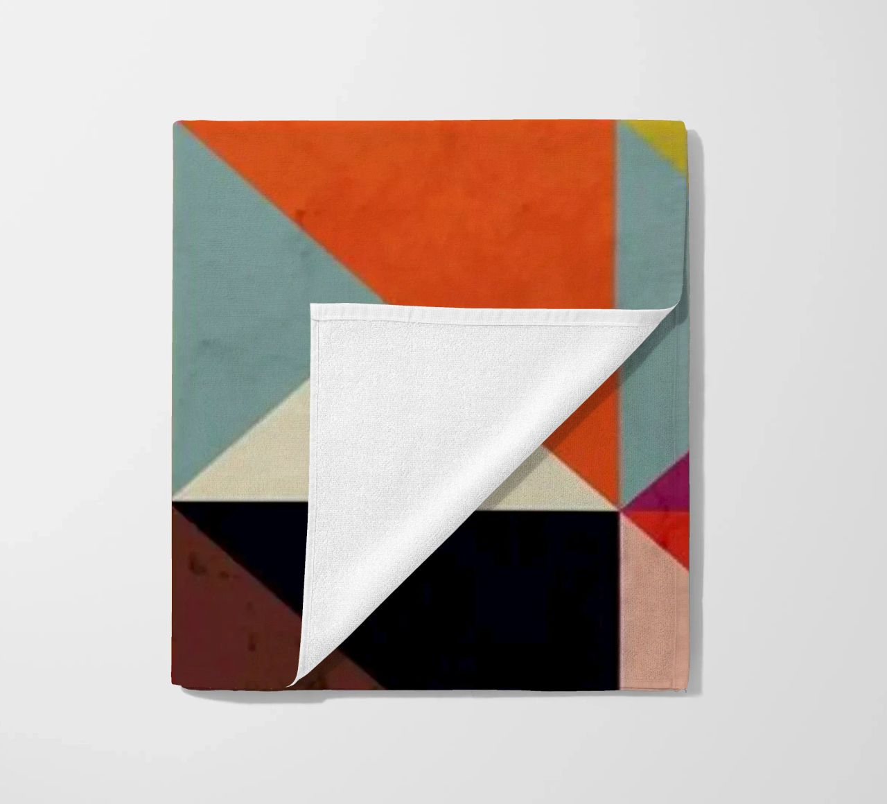 Bright Geometric Happy Pattern beach towel by Tobe Fonseca