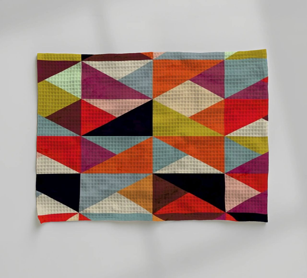 Bright Geometric Happy Pattern tea towel by Tobe Fonseca