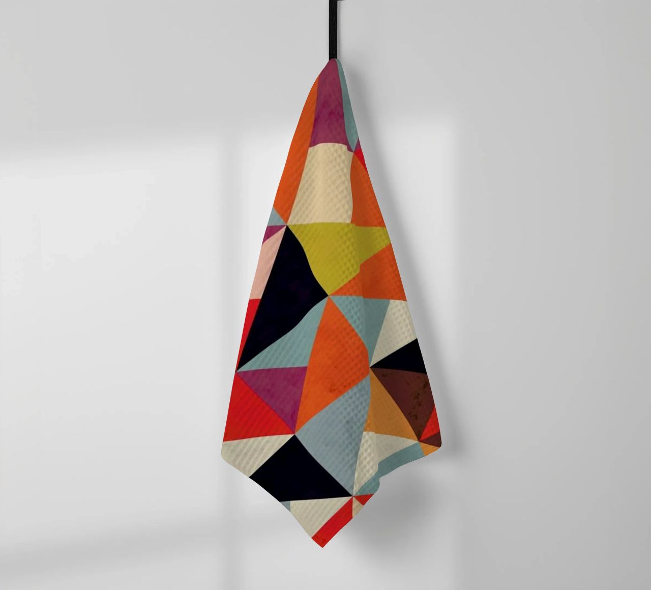 Bright Geometric Happy Pattern tea towel by Tobe Fonseca