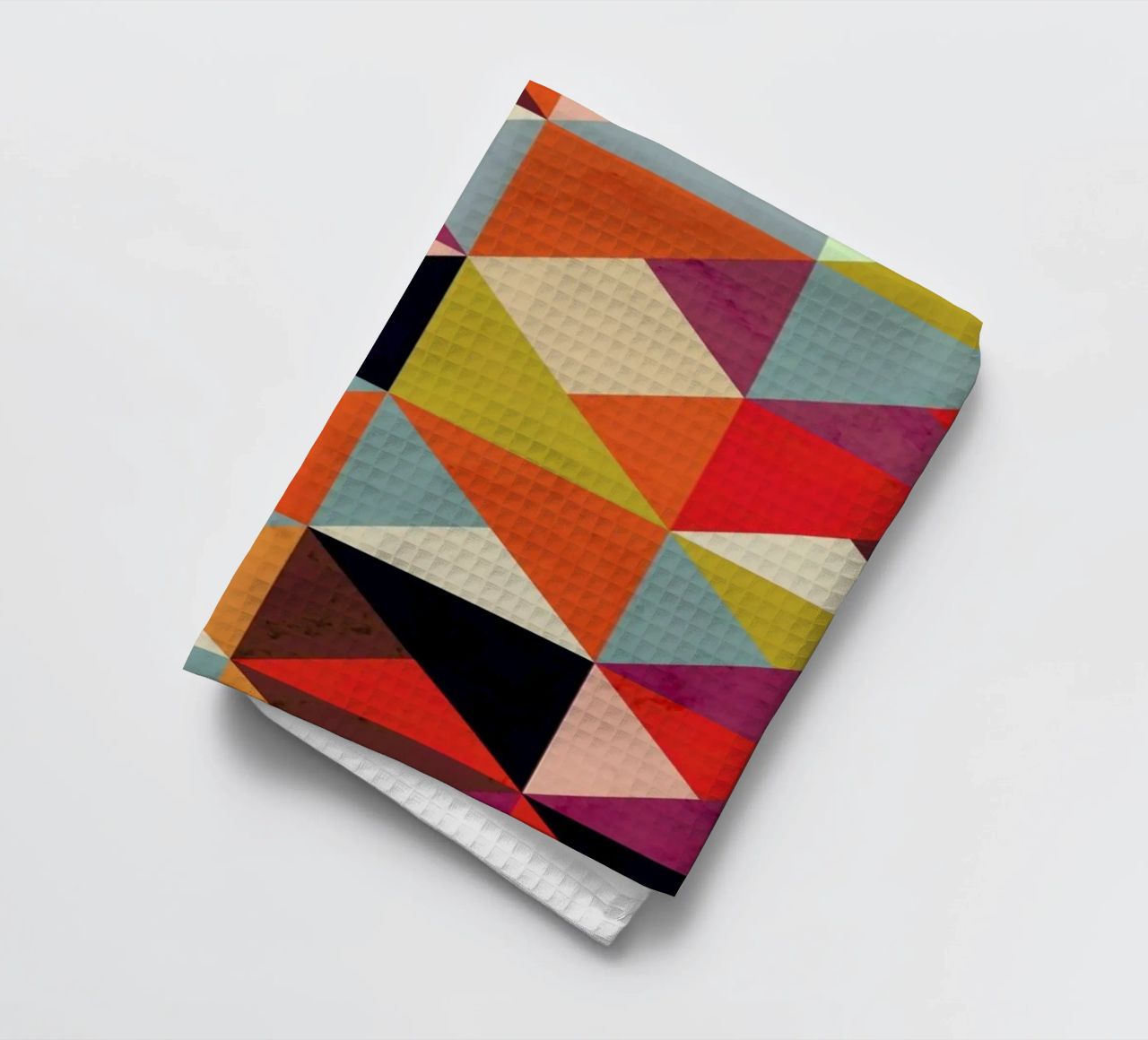 Bright Geometric Happy Pattern tea towel by Tobe Fonseca