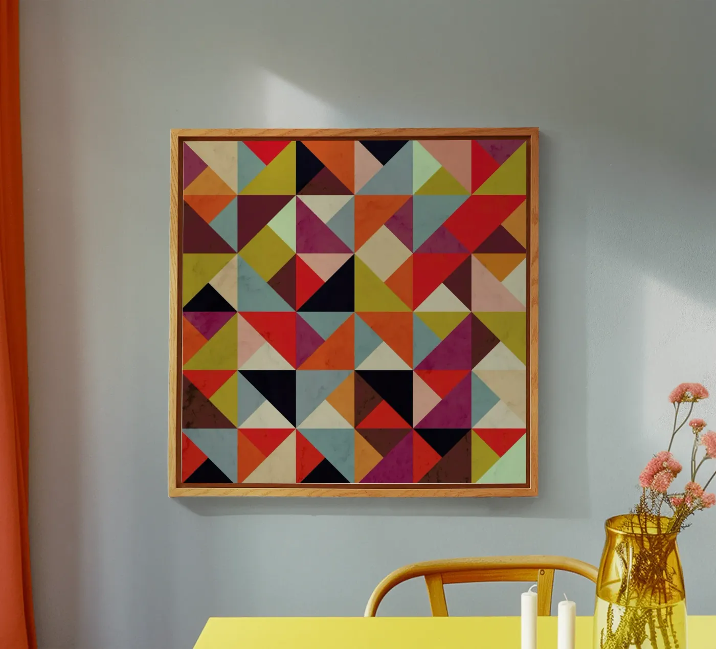 Bright Geometric Happy Pattern plexiglass da Tobe Fonseca