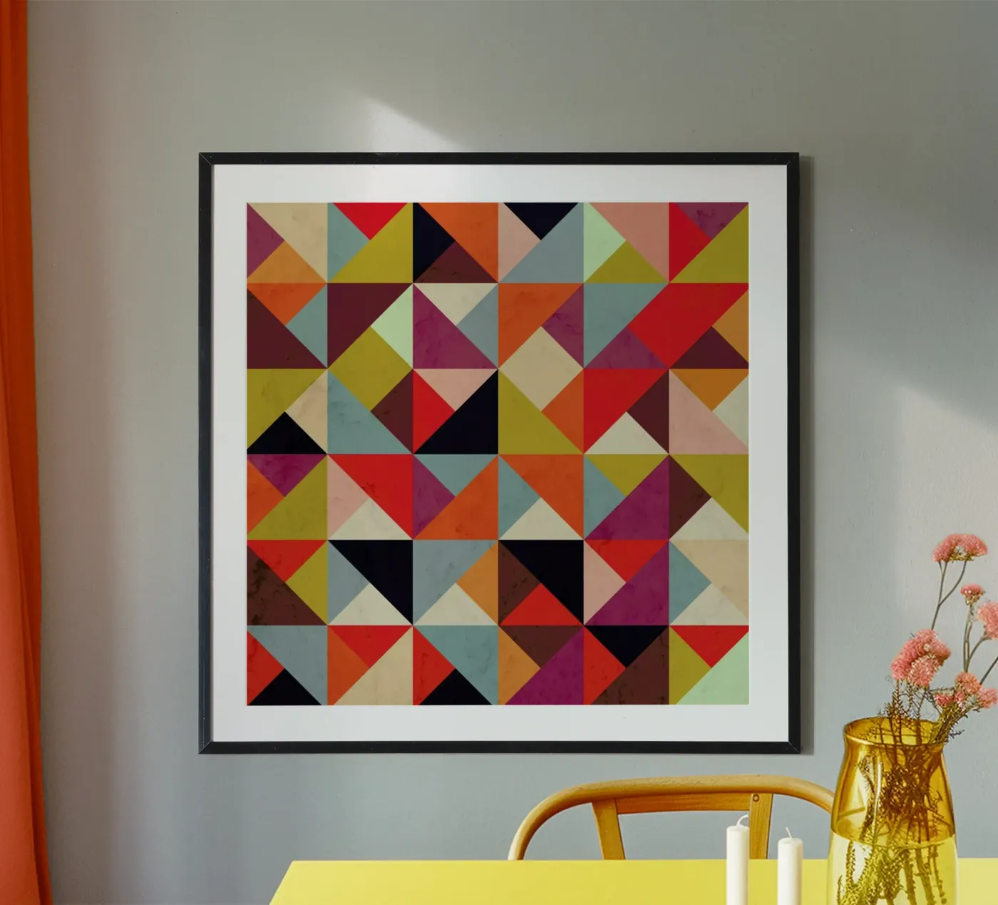 Bright Geometric Happy Pattern poster da Tobe Fonseca