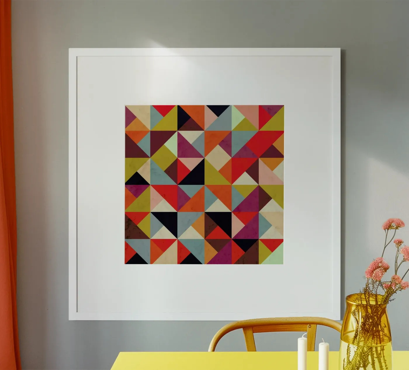 Bright Geometric Happy Pattern poster da Tobe Fonseca