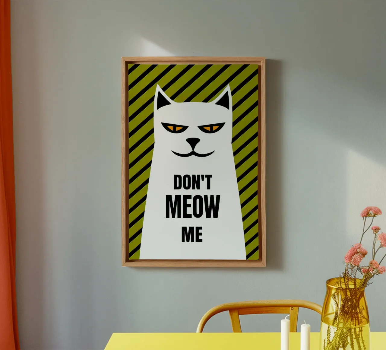 don't meow me canvas by 🎁 ARTVI-SHOP