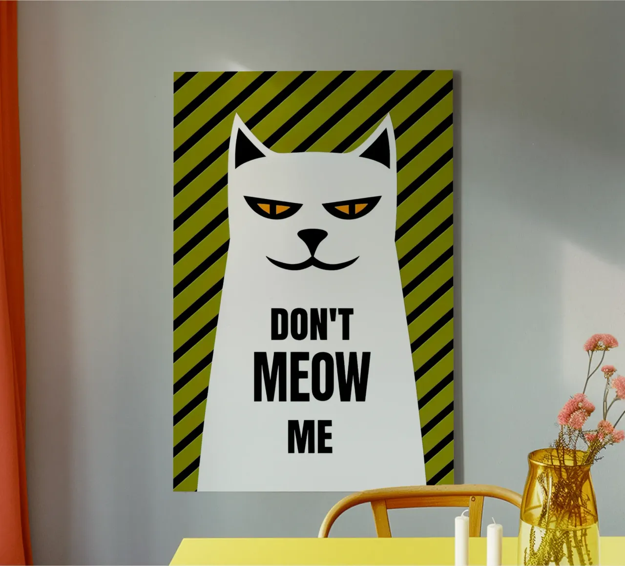 don't meow me canvas by 🎁 ARTVI-SHOP