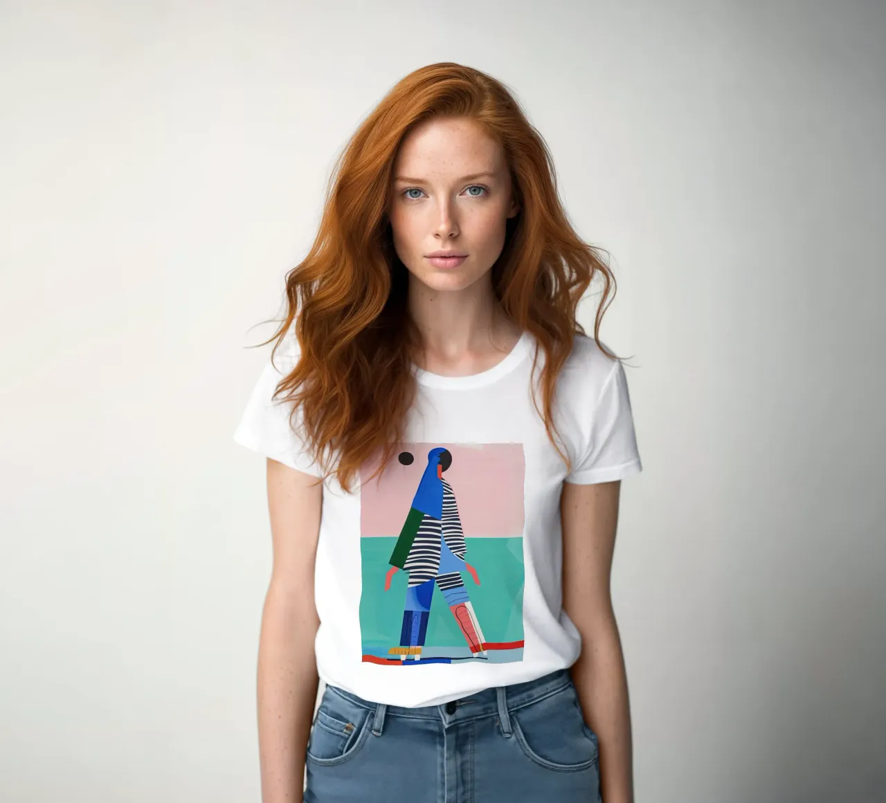 geometric figure women's fitted t-shirt by DaarbyN