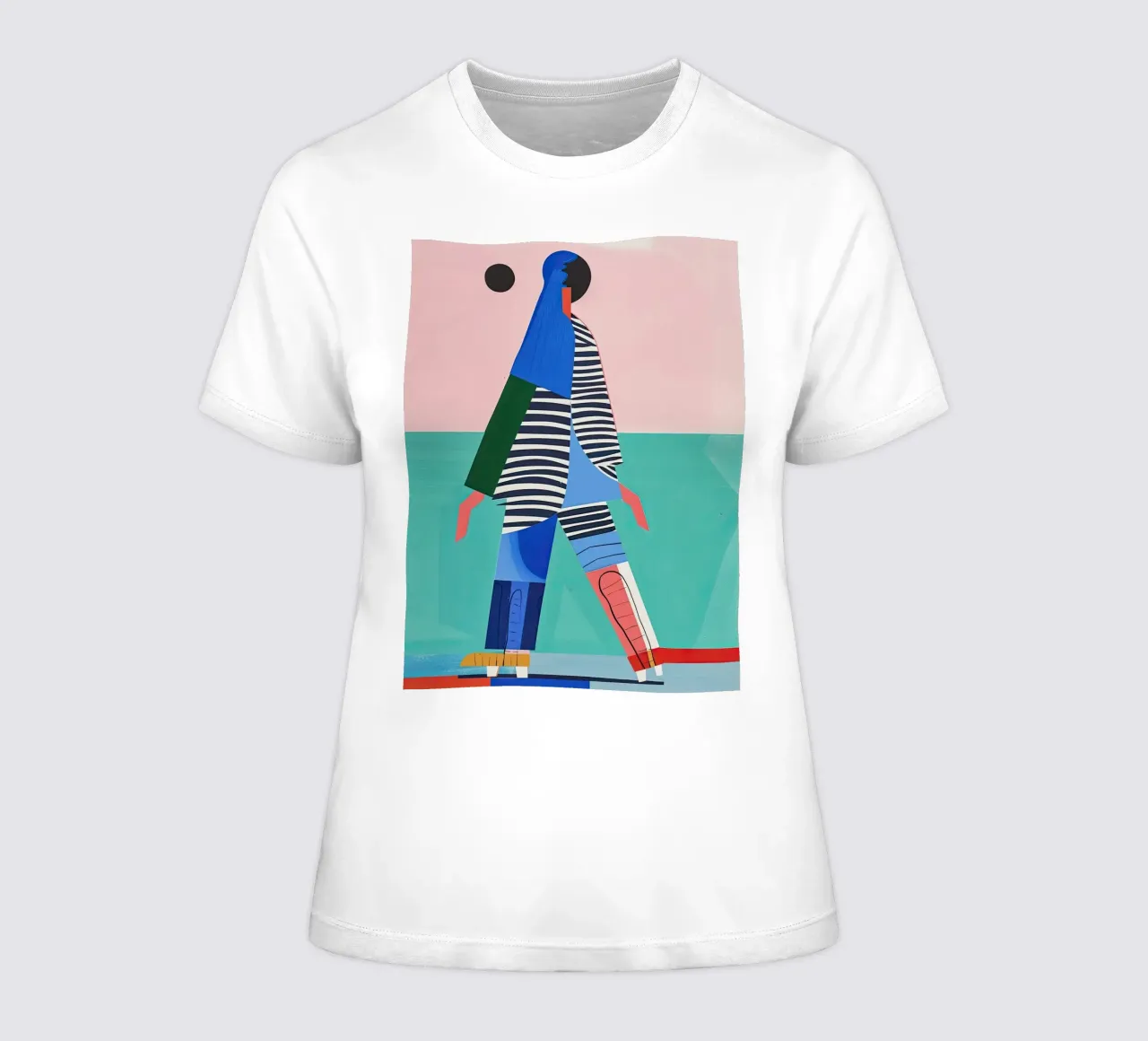 geometric figure women's fitted t-shirt by DaarbyN