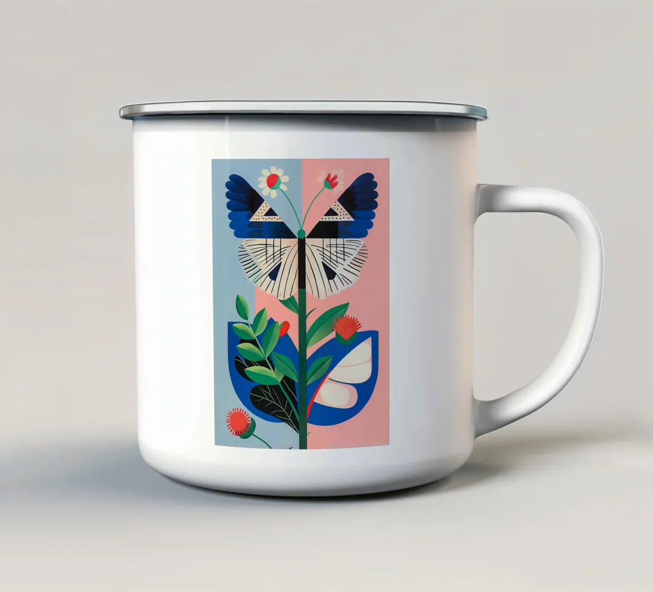 Farfalla tazza in smalto da DaarbyN