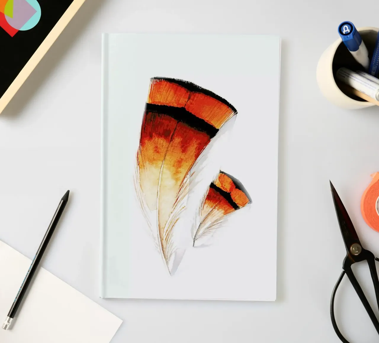 Pheasant Feathers notebook by Karolina Kijak