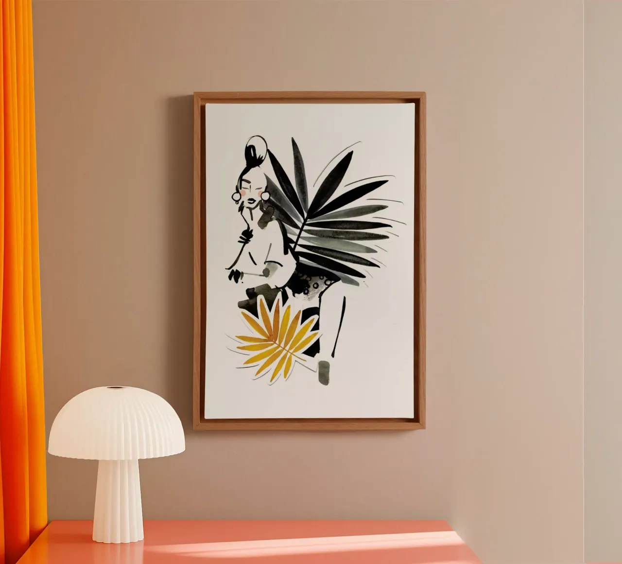 Miss Palmé canvas met Baklijst van Ekaterina Koroleva