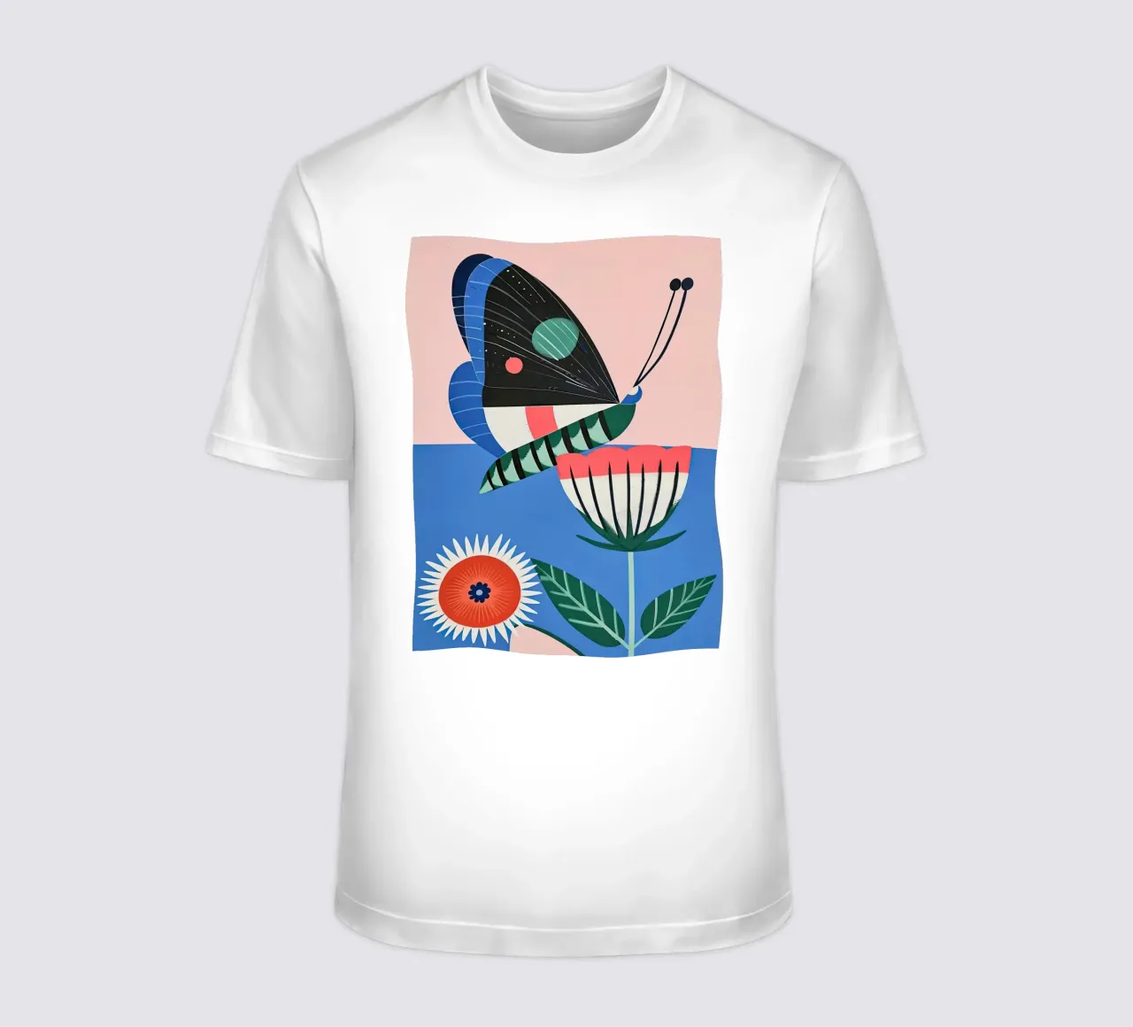 Farfalla e fiore t-shirt da DaarbyN