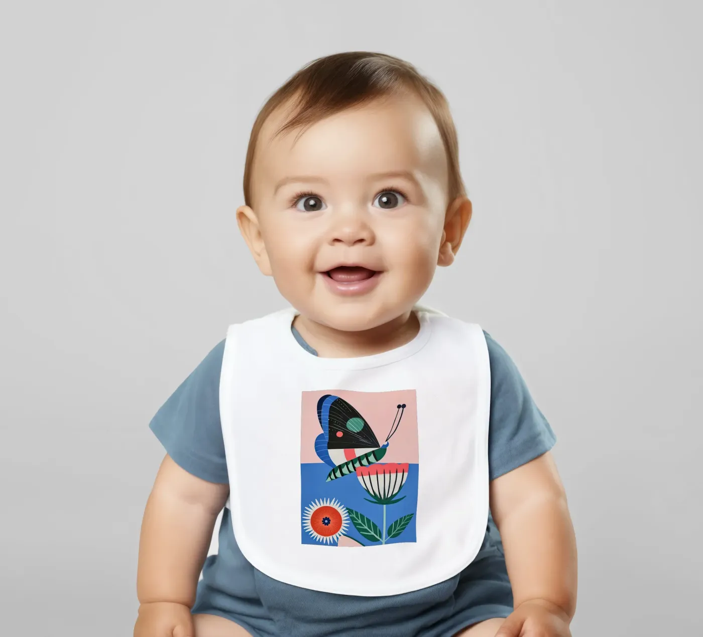 Butterfly and Flower bavoir de DaarbyN