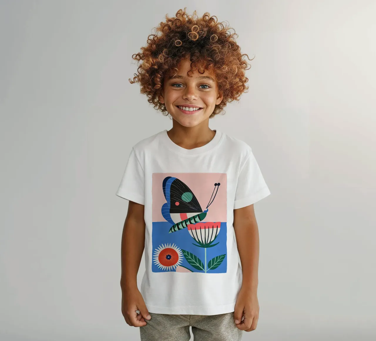 Butterfly and Flower t-shirt bambini da DaarbyN