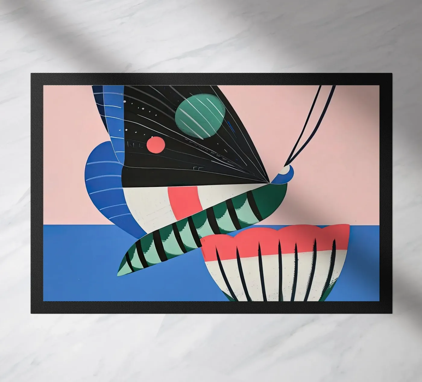 Butterfly and Flower Fußmatte von DaarbyN