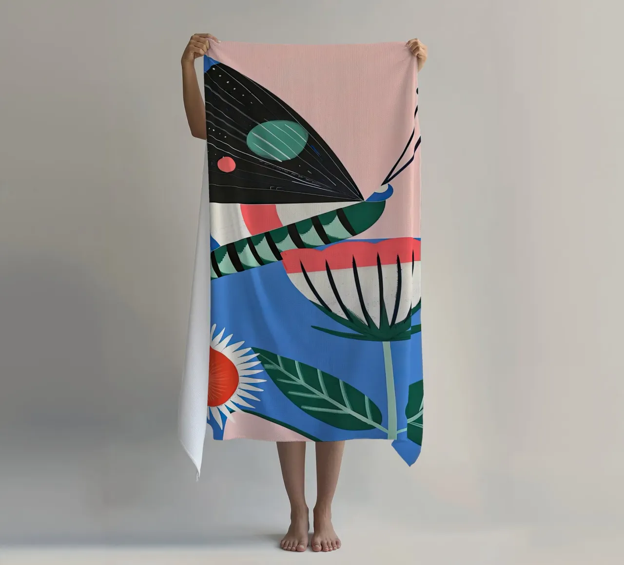 Farfalla e fiore telo mare da DaarbyN